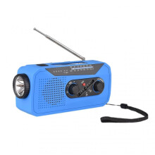 (American) Disaster Prevention Flashlight Radio Solar Self-charging Emergency Radio 2000mah Sos Warning