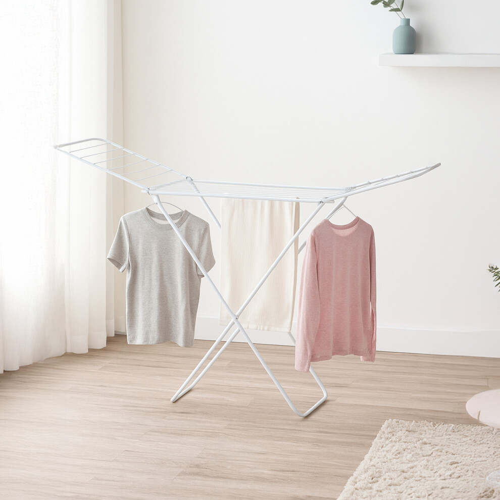Home Discount 18M Foldable Winged Clothes Airer Drying Rack