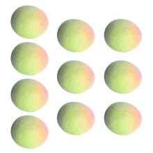 Set of 10 Vibrantly Foams Green Plum Replicas Easy Cleaning-Red