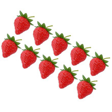 10pcs Realistic Faux Strawberries Plastic Fruit Home Decoration