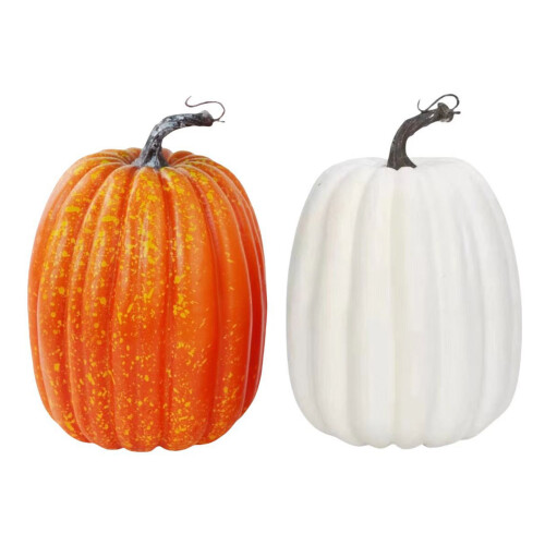 Artificial Pumpkins Decorations False Harvest Pumpkins-White 1