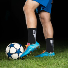 3 Paare atmungsaktive, rutschfeste Fußball- und Sportsocken für Männer, schwarz/weiß