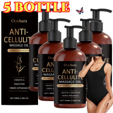 5X Anti-Cellulite Massage Oil, Firming Tightening Body Oil, Enhances Skin Elasticity