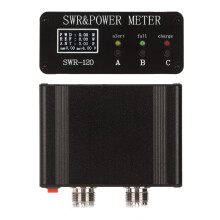 Aluminium Alloy Digital Standing Wave Meter 1.8‑50MHz 1000mAh Black