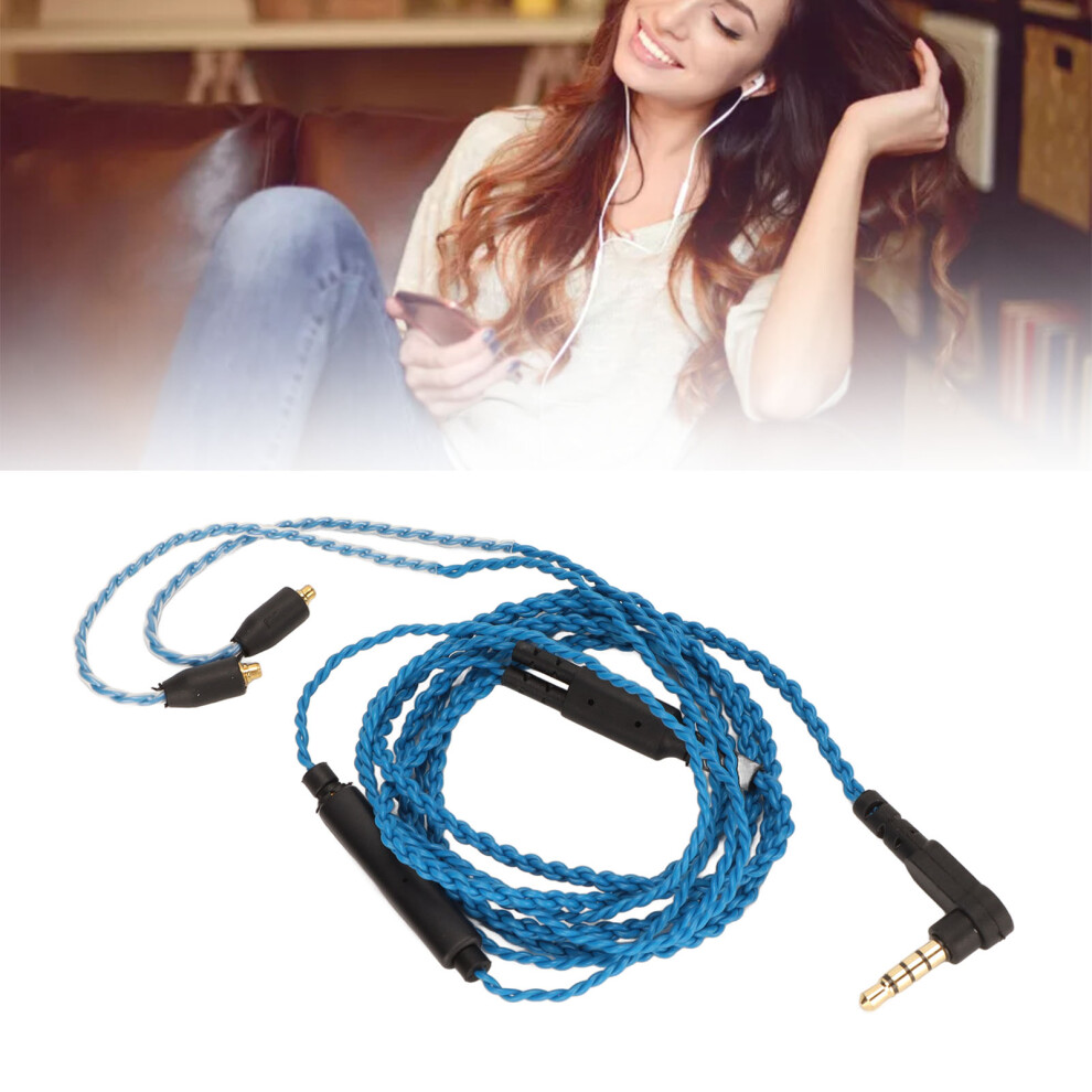 Replacement Ofc Earphone Cable With Mic, 120Cm, For Se215-846 Blue 6901356544955