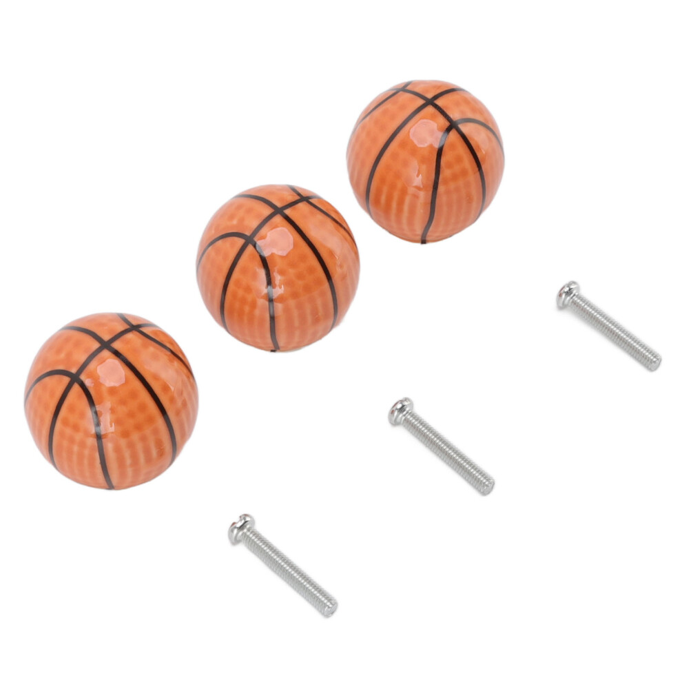 3 Set Basketball Cabinet Handles Zinc Alloy Ceramic 3.5Cm Drawer Knobs 5051356546143