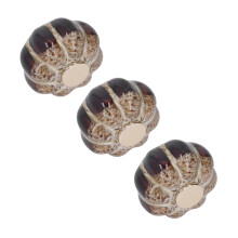 Keramik- und Edelstahl-Kürbis-Türgriff - Gold 4x4x3cm