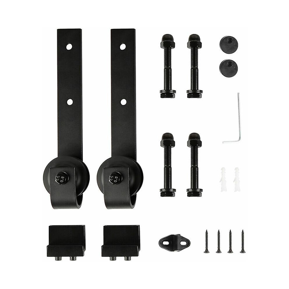 Kikidex (As Show, One Size) Sliding Door Caster, Accessories For Sliding Doors, (Roller Kit Only) Black