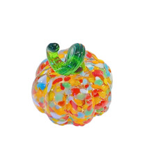 Sculpture en forme de citrouille en verre artisanal-5