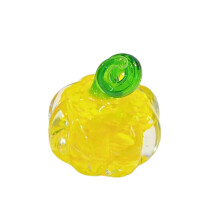 Citrouille Miniature en verre faite à la main, décoration de-3