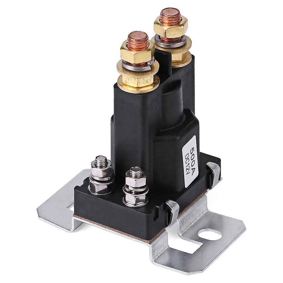 Kikidex (As Show, One Size) 500A Dc 12V Car Auto Starter Relay High Continuous Current Spst 4 Pin Solenoid Control Isolator On/Off Switch