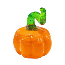 Sculpture de citrouille miniature en verre soufflé à la main,-1
