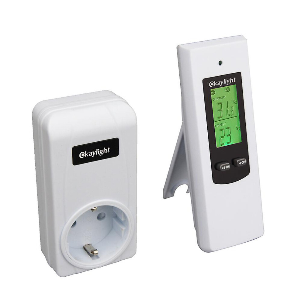 Kikidex (As Show, One Size) Wireless Room Thermostat Socket With Remote Control For Electric Radiator And Mobile Air Conditioner