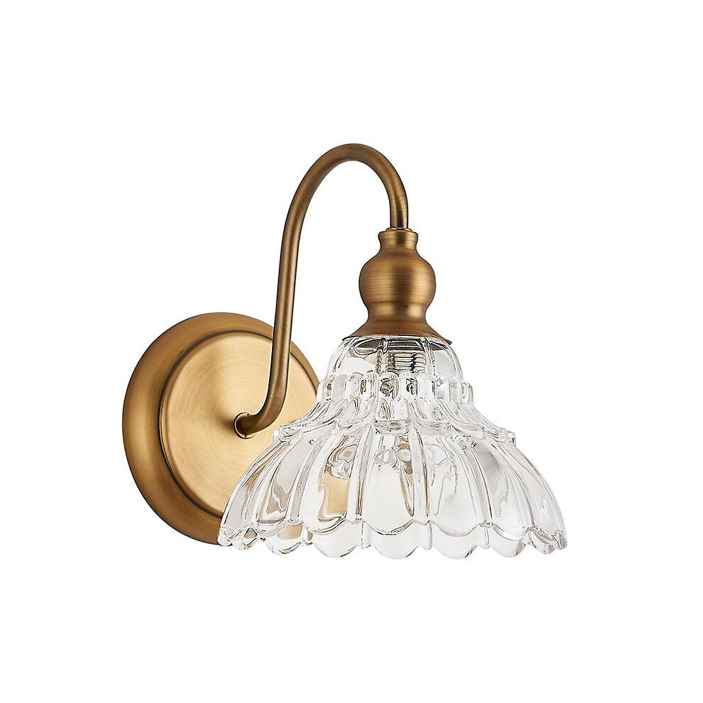 Kikidex (As Show, One Size) Retro Crystal Wall Lamp, Glass Lampshade, Mid-Century Modern, Suitable For Living Room, Bedroom, Hallway And Hotel