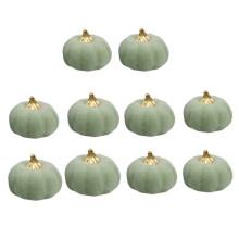 Citrouilles artificielles Vintage en mousse verte, 10 pièces,