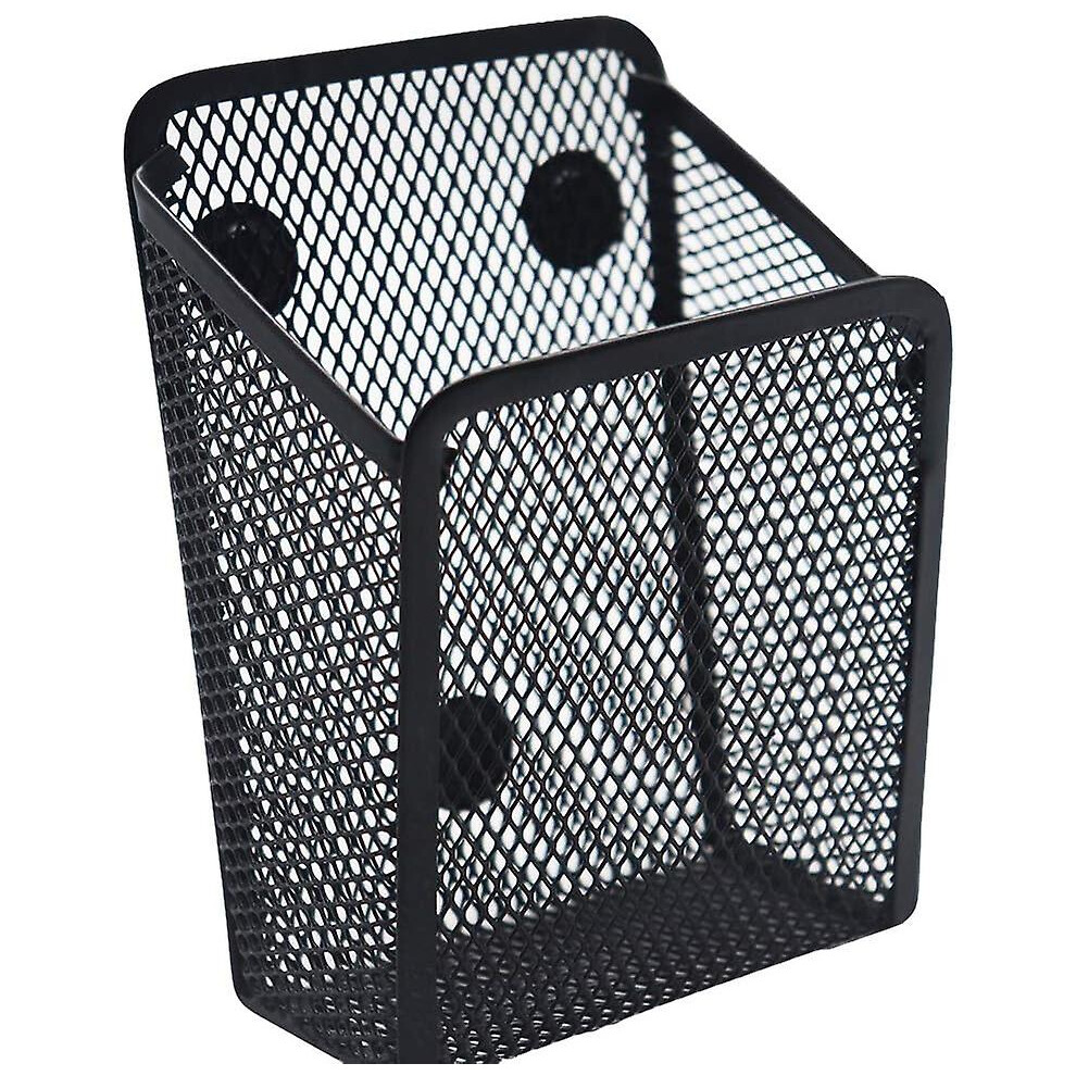 Kikidex (As Show, One Size) Magnetic Pencil Holder -Black Generous Compartments Magnetic Storage Basket Organizer - Extra Strong Magnets - Perfect M