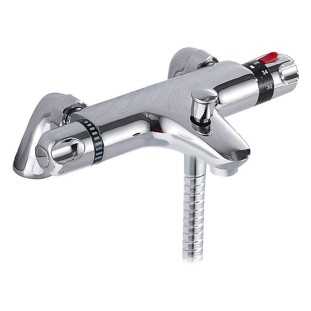 Kikidex (As Show, One Size) Thermostatic Bathtub Mixer Tap, With Temperature Control Valve