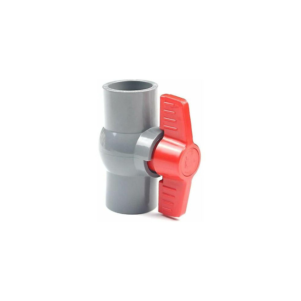 Kikidex (As Show, One Size) Pvc Ball Valve, U-Pvc Plastic Valve, Straight Connectors For Flow Control And Stop (40 Mm)