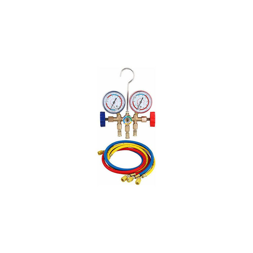 Kikidex (As Show, One Size) Air Conditioning Tool With Hose And Hook For R12 R22 R404a R134a, Refrigerant Manifold Pressure Gauge Set