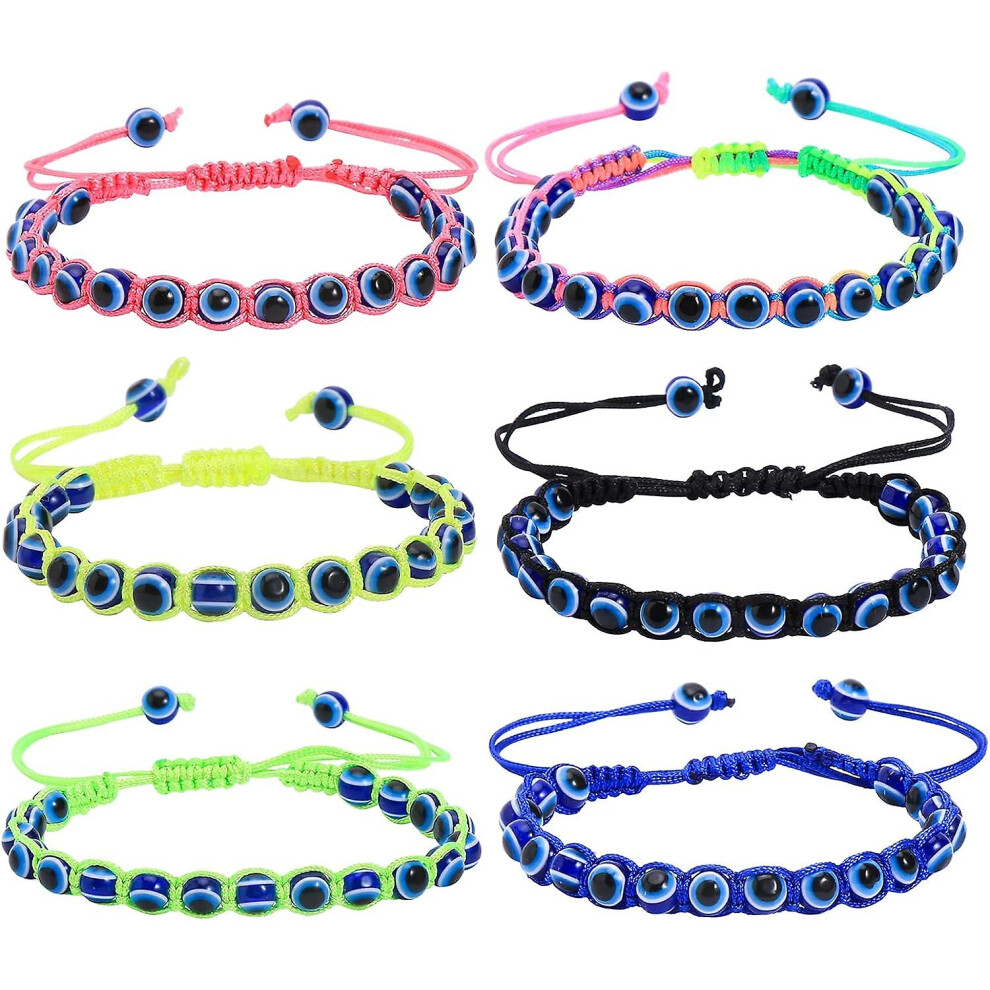 Kikidex (As Show, One Size) Turkish Lucky Evil Eye Bracelets For Women Handmade Braided Red Black Rope Lucky Jewelry Friendship Bracelets Black,Red