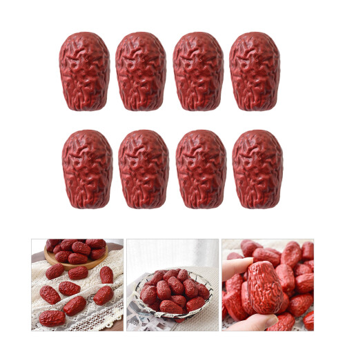50 Pieces Realistic Jujube Artificial Plastic Ornaments for 1