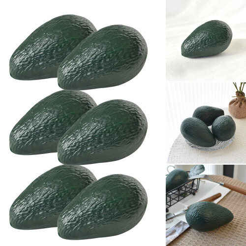 Set of 6 Imitation Avocado Props Window Display Accessory 2