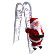 Electric Automatic Ladder Climbing Santa Claus Creative-L Red