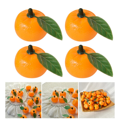 50Pcs Simulation Orange Model Realistic Artificial Orange for 1