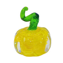 Small Clear Glass Pumpkin Sculpture Halloween Home Decoration-3