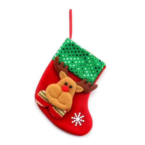 Hanging Fireplace Stocking-   Real small socks (deer model)