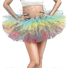 (Colorful) Adult Tutu Skirt, Tulle Tutus compatible with Women, Teens Ballet Skirts Classic 5 Layers