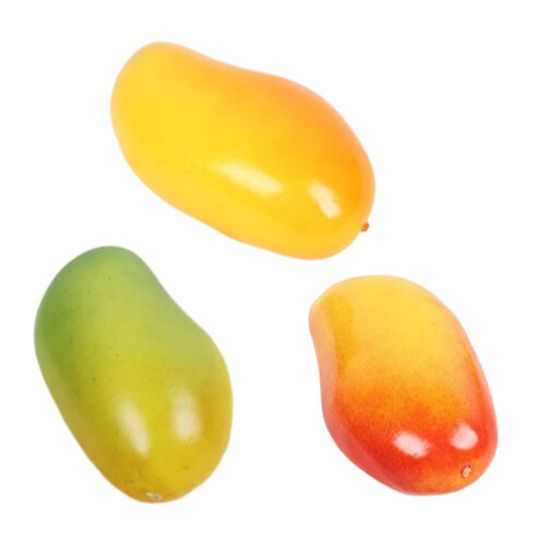 2pcs Decorative Simulation Faux Fruit Artificial-Yellow mango 1