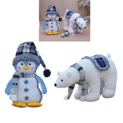 Handmade Blue Penguins Beautiful Christmas Decorations-penguin 2