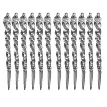 Pack of 12pcs Clear Ice Strip Pendant Ornaments Elegant Cold