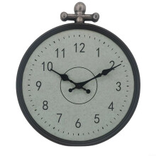 Outdoor Waterproof Wall Clock 12-Inch Round Vintage European Style Silent Quartz Movement Garden Patio Decor Gold Black