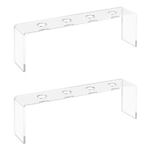 2PCS Acrylic Wine Bottle Shelf Set With Cork Storage Space