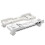 Adjustable Computer Host Bracket Mobile PC Holder Cart Computer Tower Stand White 1