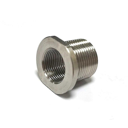 Suppressor fuel filter adapter for 1/2-28 to 5/8-24 single core 1