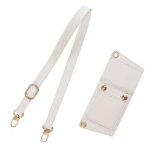 Unique Crossbody Beverage Sleeve Adjustable Length Strap-White