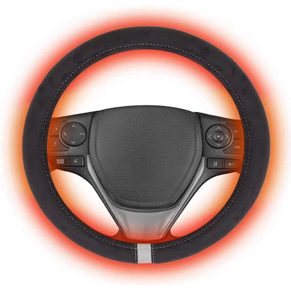 Auto Heated Steering Wheel Cover 12V 15 In Car Universal Winter Steering Wheel Heating Hand Warmer Wheel Protectivecover 6935159245122