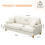 (Beige) Chenille sofa 241 cm suitable for living room 6