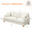 (Beige) Chenille sofa 241 cm suitable for living room 7