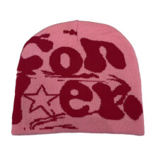 2000s Hat Unisex Beanies Hat Outdoor Teens Streetwear-Pink
