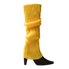 Lady Warm Slim Gothic HIp Hop Rock Socks Rainbow Striped-Yellow
