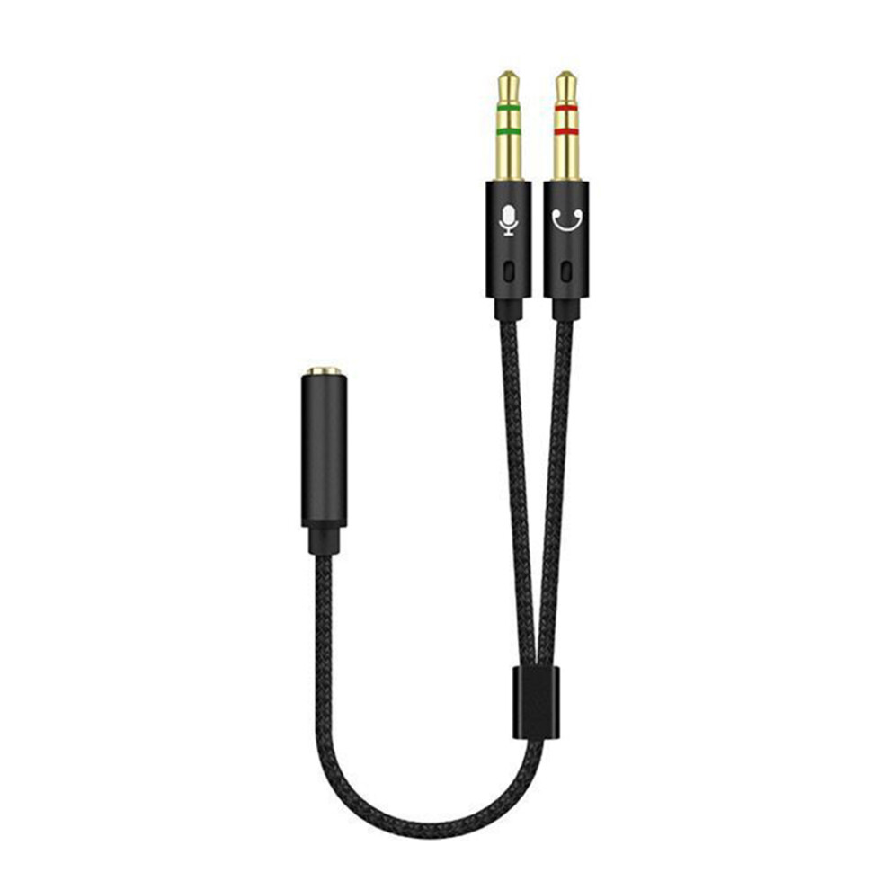 Adapters Y Splitter 3.5Mm Male Cable Sound Headphone- Black 7704000061612