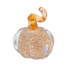 Artisanal Blown Glass Mini Pumpkin Figurine For Holiday-4