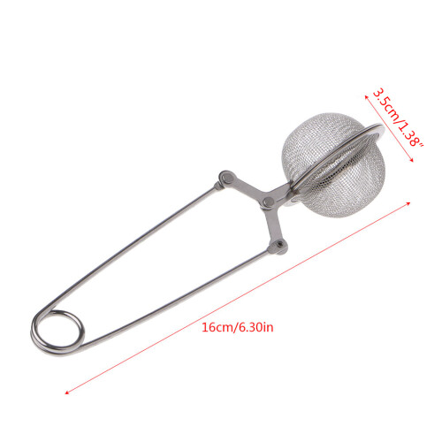 Mesh Strainer Snap Ball Loose Leaf Tea Infuser Stainless-Silver 1