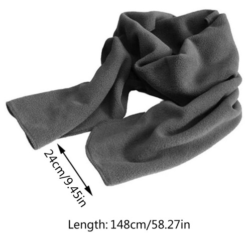 Fall Winter Polyester Scarf Practical Thermal Soft Chunky-Pink 1