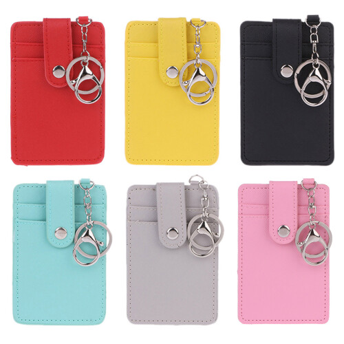 Minimalist PU Card Sleeve Multi Pocket Storage Space-Pink 1