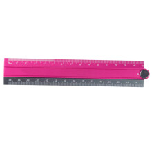 Aluminum Alloy Ruler Folding Metal Stationery Rule for-Purple